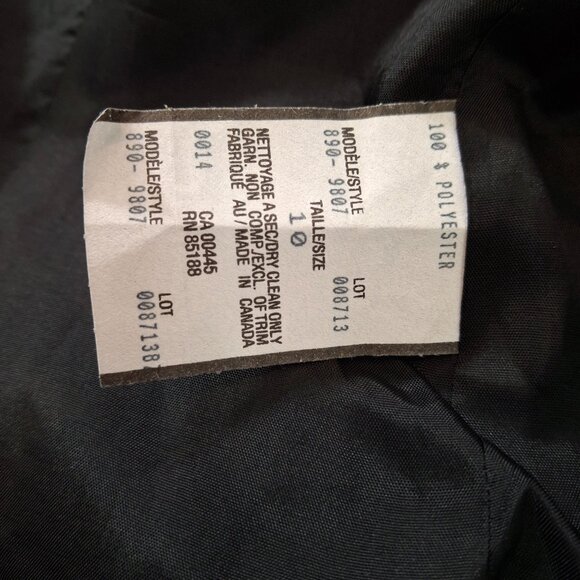 Womans Louben Boxy Cropped 3 Button Blazer Jacket Sz 10 Relaxed Fit Office Party - Picture 12 of 12